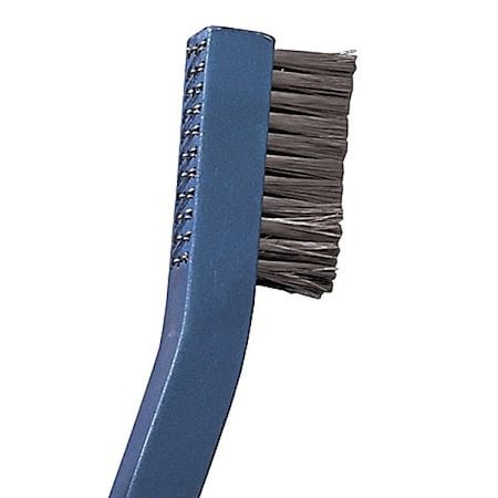 TECHSPRAY 3/8 in W Scratch Brush, Stiff, 6 7/16 in L Handle, 1 3/16 in L Brush, Gray, Aluminum 2043-1