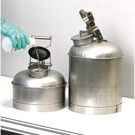 Eagle Mfg Liquid Disposal Safety Can, Stainless Steel, 5 gal, Flammables, Silver 1325
