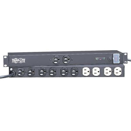 Tripp Lite Power Strip, Surge, 5-15R, 5-15P, 15 ft., Black ISOBAR 12 ULTRA