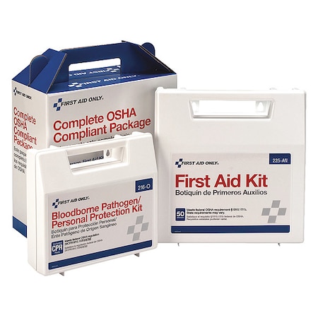 First Aid Only First Aid Kit and Housing, Plastic 225 Components, 50 People Served 3TCN2