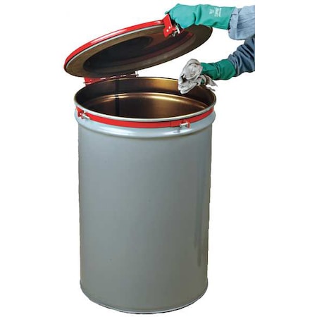 Justrite Powder-Coated Drum Lid, Red, Steel 26753