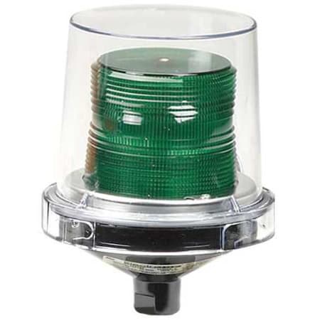 Federal Signal Warning Light, Green, Incandescent, 120V AC, 90 FPM, 5 1/2 in Dia., (F) 1/2 in NPT 225-120G