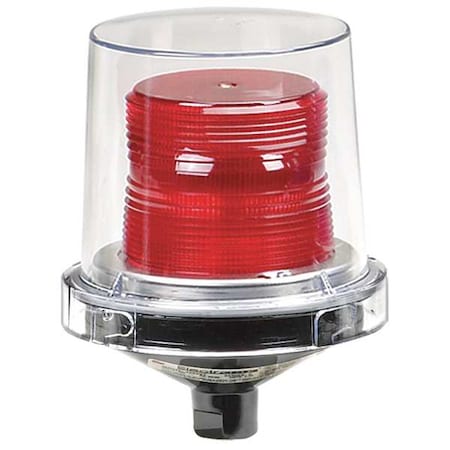 Federal Signal Warning Light, Red, Incandescent, 120V AC, 90 FPM, 5 1/2 in Dia., (F) 1/2 in NPT 225-120R