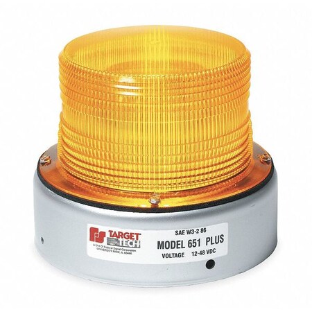 Federal Signal Strobe Light, Open Style Bottom, Amber 420200-02