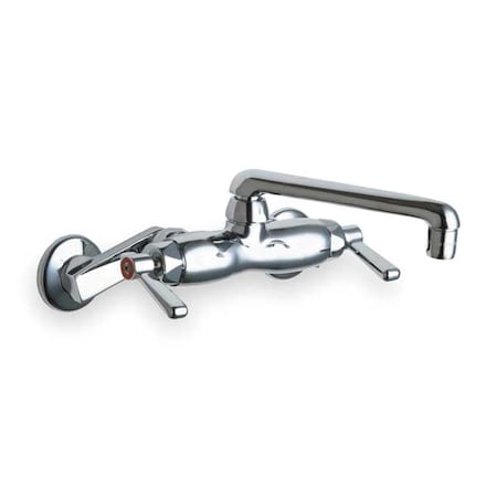 Chicago Faucet Swing Utility Sink Faucet, Polished Chrome, 2 Holes ADA Compliant 445-ABCP