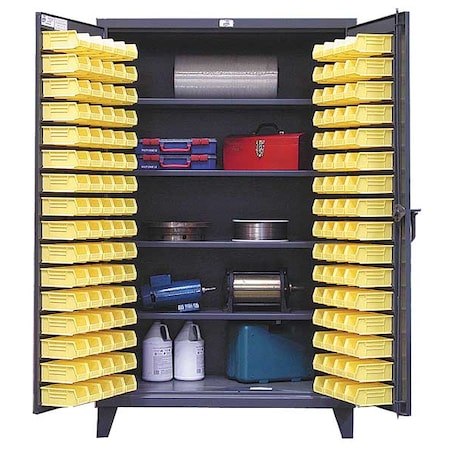 Strong Hold Super Duty Bin Cabinet, 48 in W, 78 in H, 24" D, 144 Bins 46-BS-244
