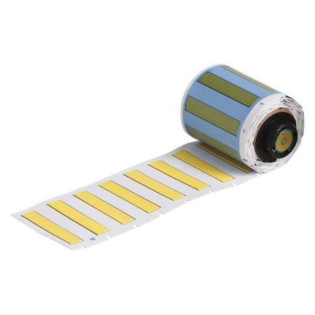 Brady 1-49/64" x 21/64" Yellow Label, Polyolefin PSPT-187-175-YL