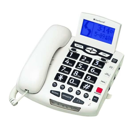 Clearsounds Telephone, Corded, White CSC600W