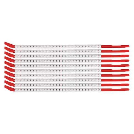 Brady Wire Marker Wand, Preprinted, Sleeve, PK10, SCN10-1 SCN10-1