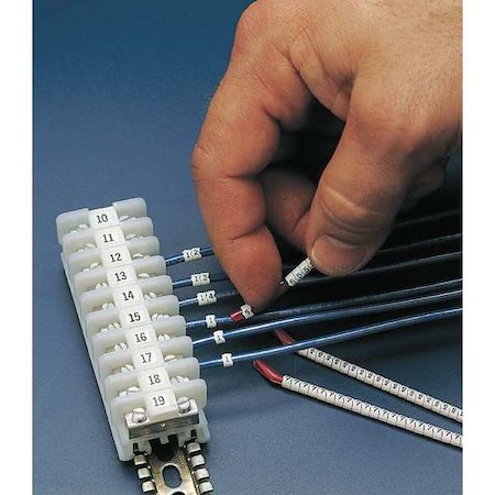 Brady Wire Marker Wand, Preprinted, Sleeve, PK13, SCN10-A-M SCN10-A-M