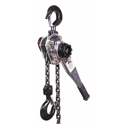 Dayton Lever Chain Hoist, 6,000 lb Load Capacity, 10 ft Hoist Lift, 1 29/64 in Hook Opening 3TP98