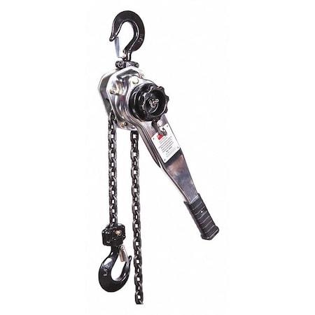 Dayton Lever Chain Hoist, 3,000 lb Load Capacity, 5 ft Hoist Lift, 1 7/64 in Hook Opening 3TP97