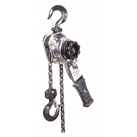 Dayton Lever Chain Hoist, 1,500 lb Load Capacity, 10 ft Hoist Lift, 29/32 in Hook Opening 3TP92