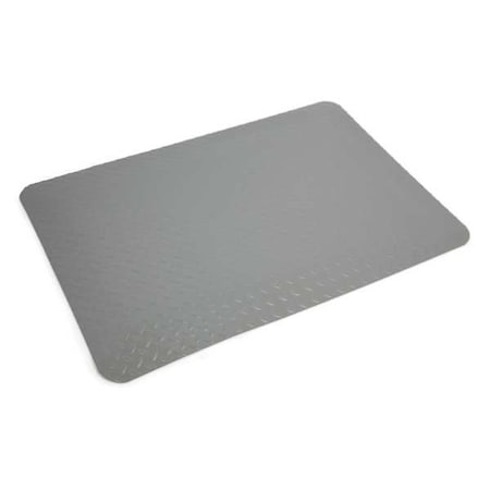 Wearwell Antifatigue Mat, 3 ft. L x 2 ft. W, 9/16" Thickness, Diamond Plate, Gray 415