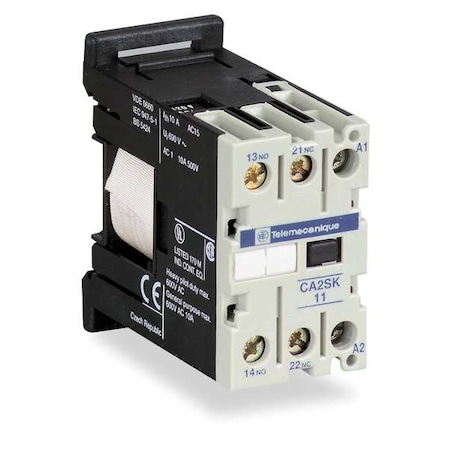 Schneider Electric IEC Control Relay, 2NO, 240VAC, 10A CA2SK20U7