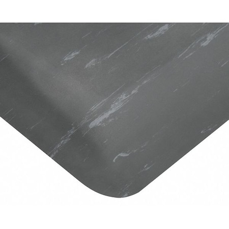 Wearwell Antifatigue Mat, 3 ft. L x 2 ft. W, 1/2" Thickness, Nitrile, Marble, Charcoal 420