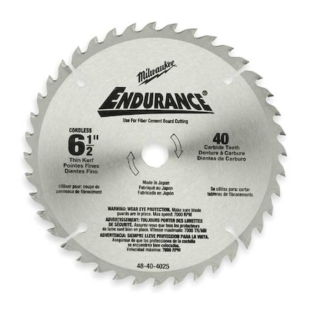 Milwaukee Tool 6-1/2", 48-Teeth Ferrous Metal Circular Saw Blade 48-40-4015