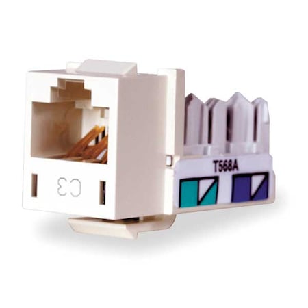 Hubbell Premise Wiring Jack, Office White, Cat6 HXJ6OW