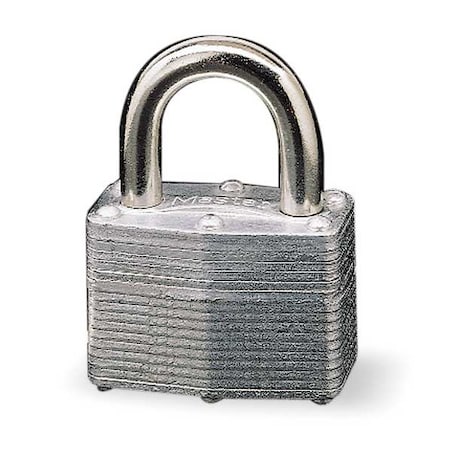 Master Lock Padlock, Keyed Alike, Standard Shackle, Rectangular Steel Body, Steel Shackle, 13/16 in W 500KA-255