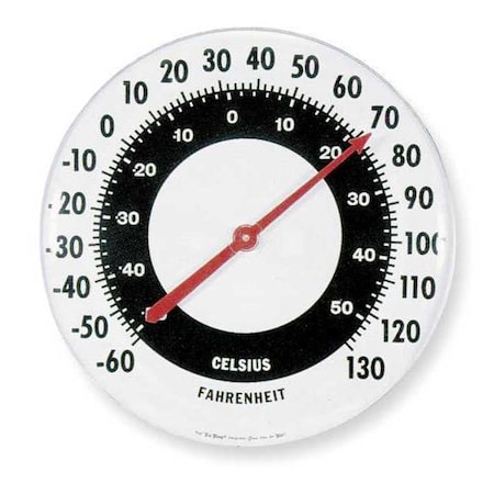 Taylor Analog Thermometer,  -60 Degrees to 120 Degrees F for Wall or Desk Use 68162