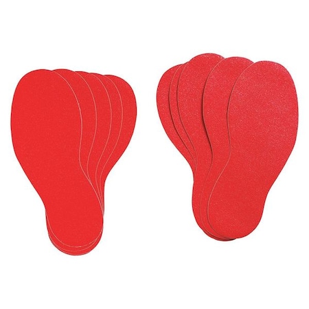 Brady Floor Marking Tape, vinyl, Solid, Red, 3 3/4 in W., 10 PK 31553