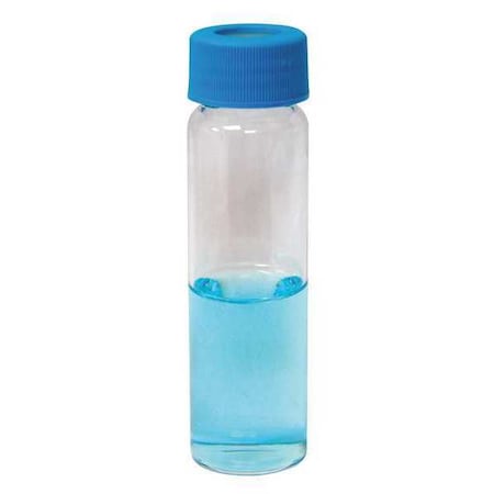 Zoro Select Glass Vial w/Septa, 40ml, PK72 3UCV9