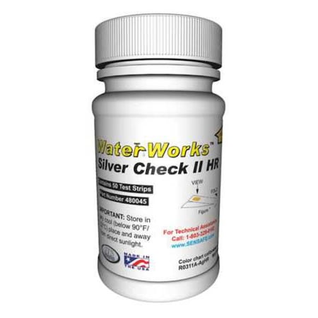 Industrial Test Systems Test Strips, Silver, 50-1000ppb, PK50 480044