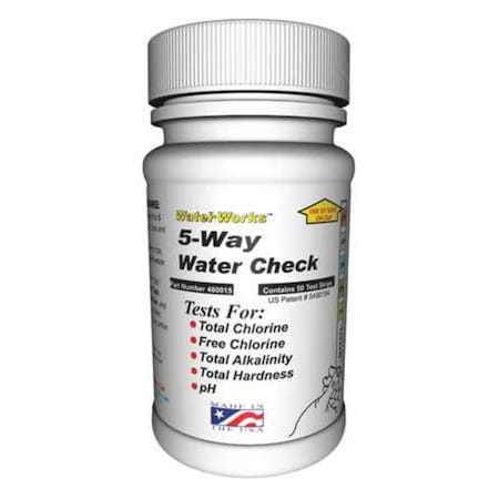 Industrial Test Systems Test Strips, 5-In-1 City Water Check, PK50 480015
