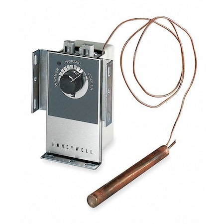 Honeywell Pneumatic Temperature Transmitter, 1/4 in Barb, 2-Pipe, Single Temp., Liquid Filled, Remote Bulb LP916B1082/U