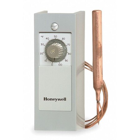 Honeywell Line Volt Mechanical Tstat, 0 Degrees  to 100 Degrees F, SPDT T678A1015
