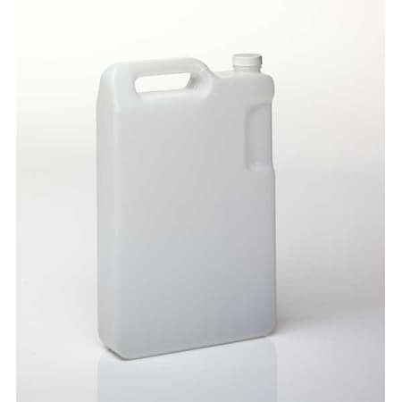 Zoro Select Jug, 5 L Capacity - mL, 1.32 gal Capacity - oz, Screw On Closure, HDPE, Blow Molded Handle, White 3UDG6