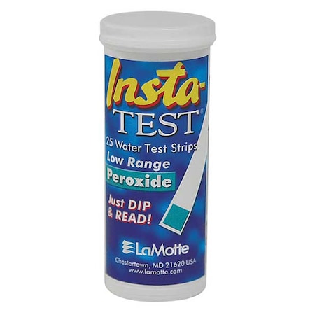 Lamotte Test Strip, Hydrogen Peroxide, PK25 2984LR