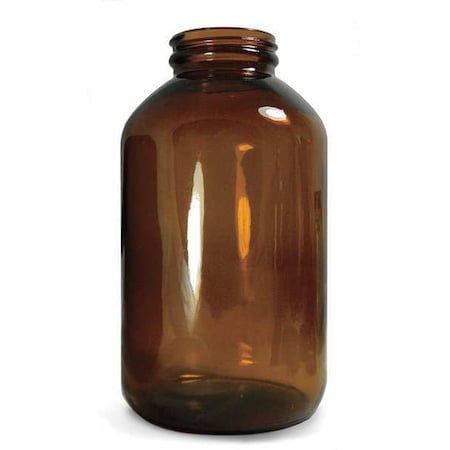 Qorpak Bottle Wide Mouth Glass 16 Oz Amber, PK12 GLA-00925