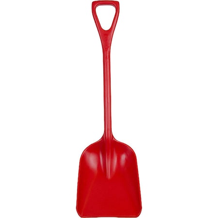 Remco Hygienic Square Point Shovel, Polypropylene Blade, 23 1/2 in L, Red 69814
