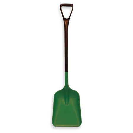 Remco No. 3 Industrial Square Point Shovel, Plastic Blade, 30 in L, Black Polypropylene Handle 6896SS