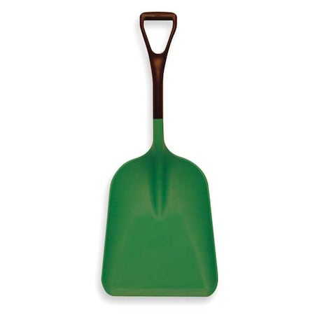 Remco No. 4 Industrial Square Point Shovel, Plastic Blade, 17 in L, Black Polypropylene Handle 6897SS