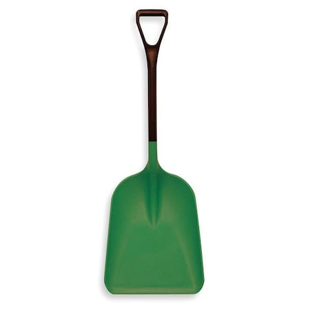 Remco No. 4 Industrial Square Point Shovel, Plastic Blade, 23 in L, Black Polypropylene Handle 6900SS