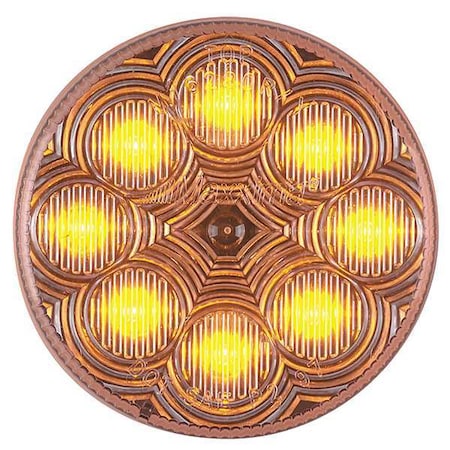 Maxxima Clearance Light, LED, Amber, 2-1/2 In Dia M16280YCL