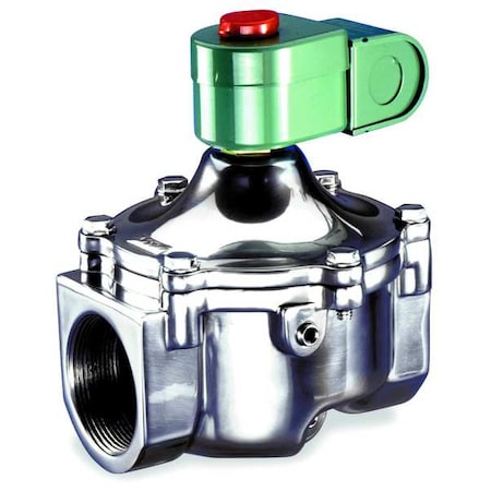 REDHAT 120V AC Aluminum Air and Fuel Gas Solenoid Valve, Normally Closed, 2 in Pipe Size 8215B080CSA