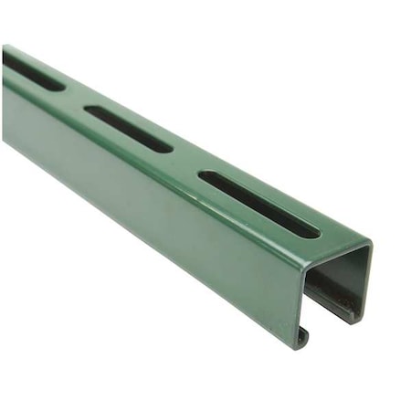 Zoro Select Single Channel Strut, Slotted, Steel, Painted, 13/32 in x 3 in Hole Size, Green FS-200SL GR 120.00