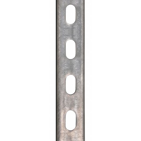 Kindorf Single Channel Strut, Slotted, Steel, Electroplated, 9/16 in x 7/8 in Hole Size, Silver B 905HS 20 EG