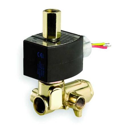 Asco Solenoid Valve, 4-Way, 2-Position, Universal, 1/4 in Pipe Size, 120V AC, NAMUR Mount, Brass, NBR EF8345G001