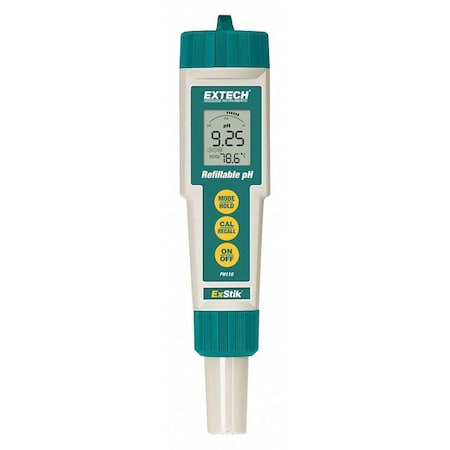 Extech pH Meter, WaterProof, Refillable PH110
