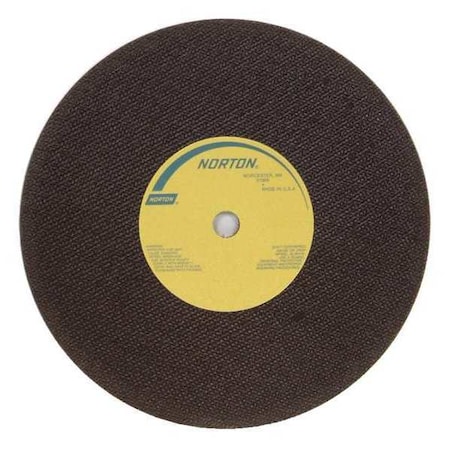 Norton Abrasives Abrasive Cut-Off Wheel, Type 1, 10 in Dia, 0.06 in Thick, 5/8 in Arbor Hole Size, Aluminum Oxide 66253149317