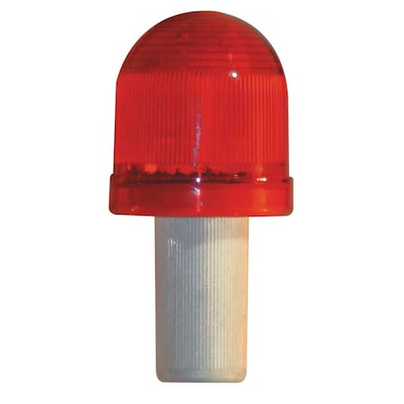 Zoro Select Safety Cone, LED Flashing, Red, Plastic 3393-00002