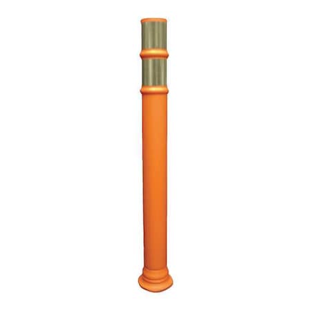 Zoro Select Delineator Post, LDPE, High-Intensity Prismatic, 45 in Height, 12 lb, Orange 03-747OT