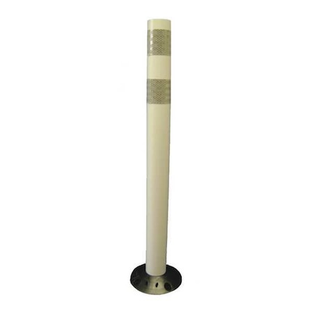 Zoro Select Delineator Post, Polyurethane, High-Intensity Prismatic, 36" Height, 3.5 lb, White 04-736W