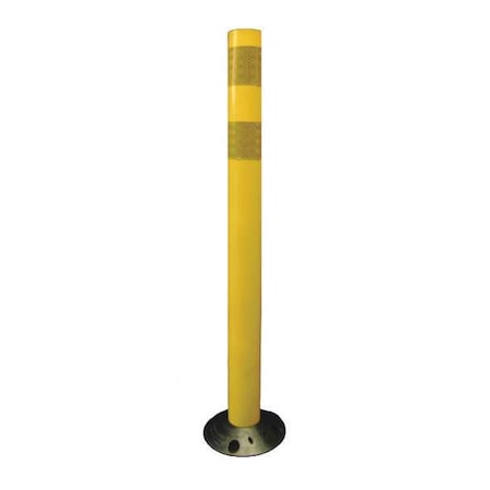 Zoro Select Delineator Post, Polyurethane, High-Intensity Prismatic, 36" Height, 3.5 lb, Yellow 04-736Y