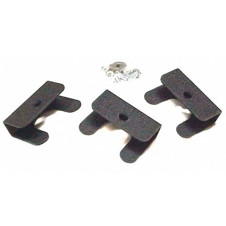 Zoro Select Sign Hanging Bracket, Steel, 2 in Height, 1 lb., Black 3 PK VG-1010