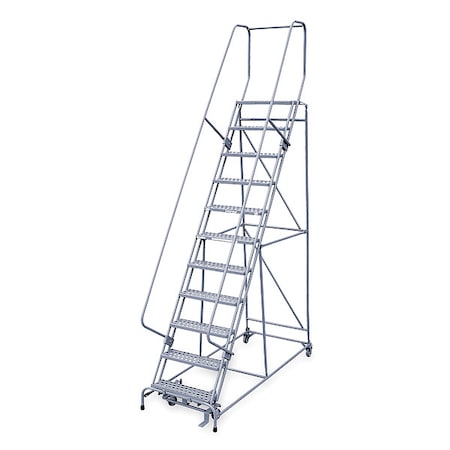 COTTERMAN 140 in H Steel Rolling Ladder, 11 Steps, 450 lb Load Capacity 1511R2632A3E10B4W4C1P6